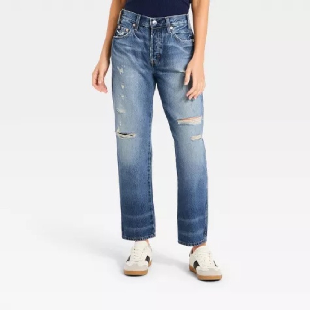 Universal Thread Blue Distressed Boyfriend Jeans